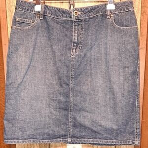 Ruff Hewn Classic Blue Denim Pencil Skirt size 16